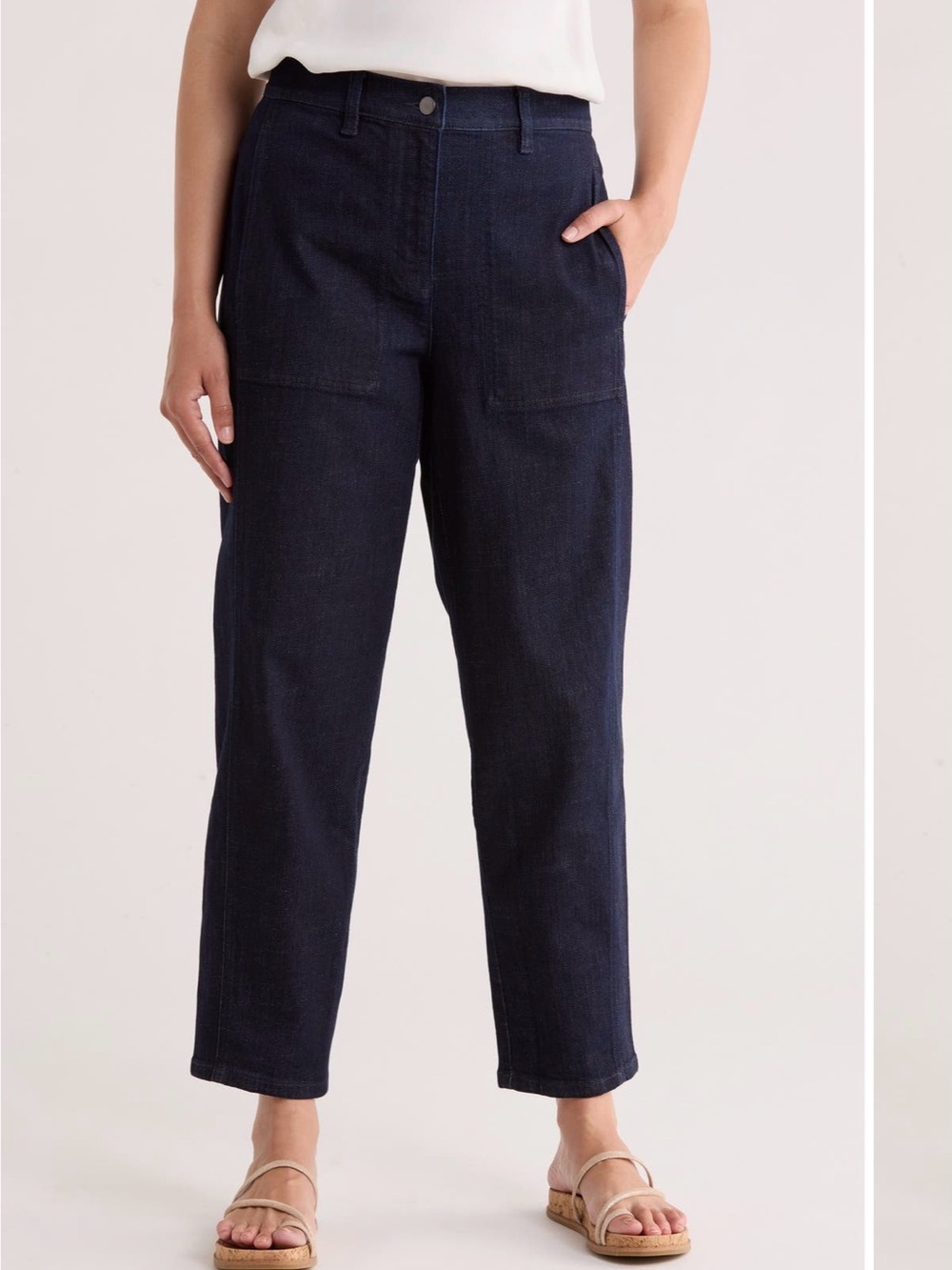 Eileen Fisher Dark Indigo Lantern Jeans